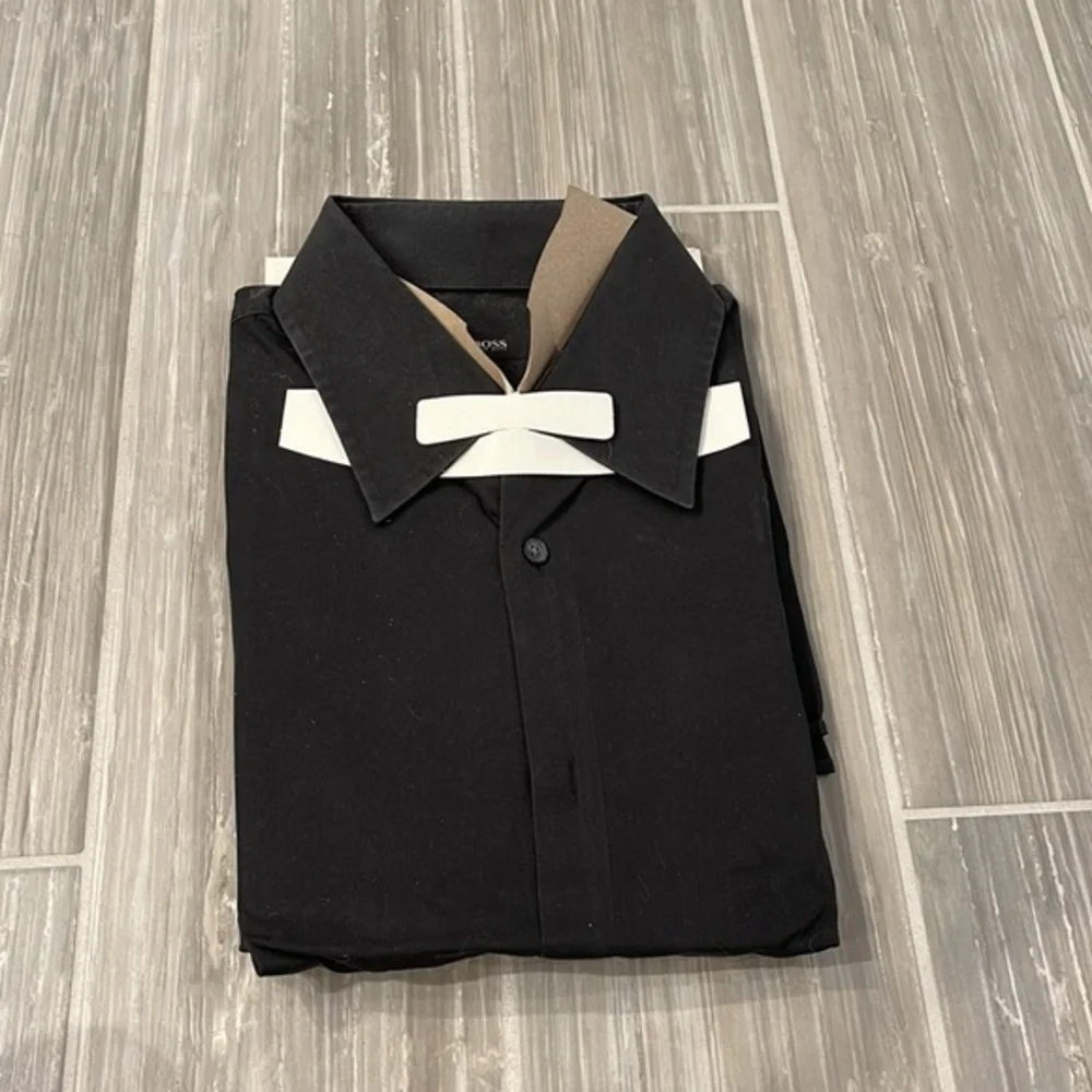 Hugo Boss long Sleeve Black button down shirt